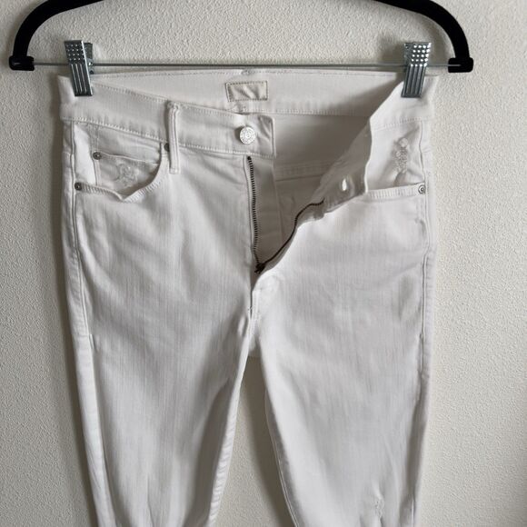 Mother Jeans Womens‎ 26 White Stunner Ankle Step Fray Beachy Summer Light Denim - Picture 5 of 16